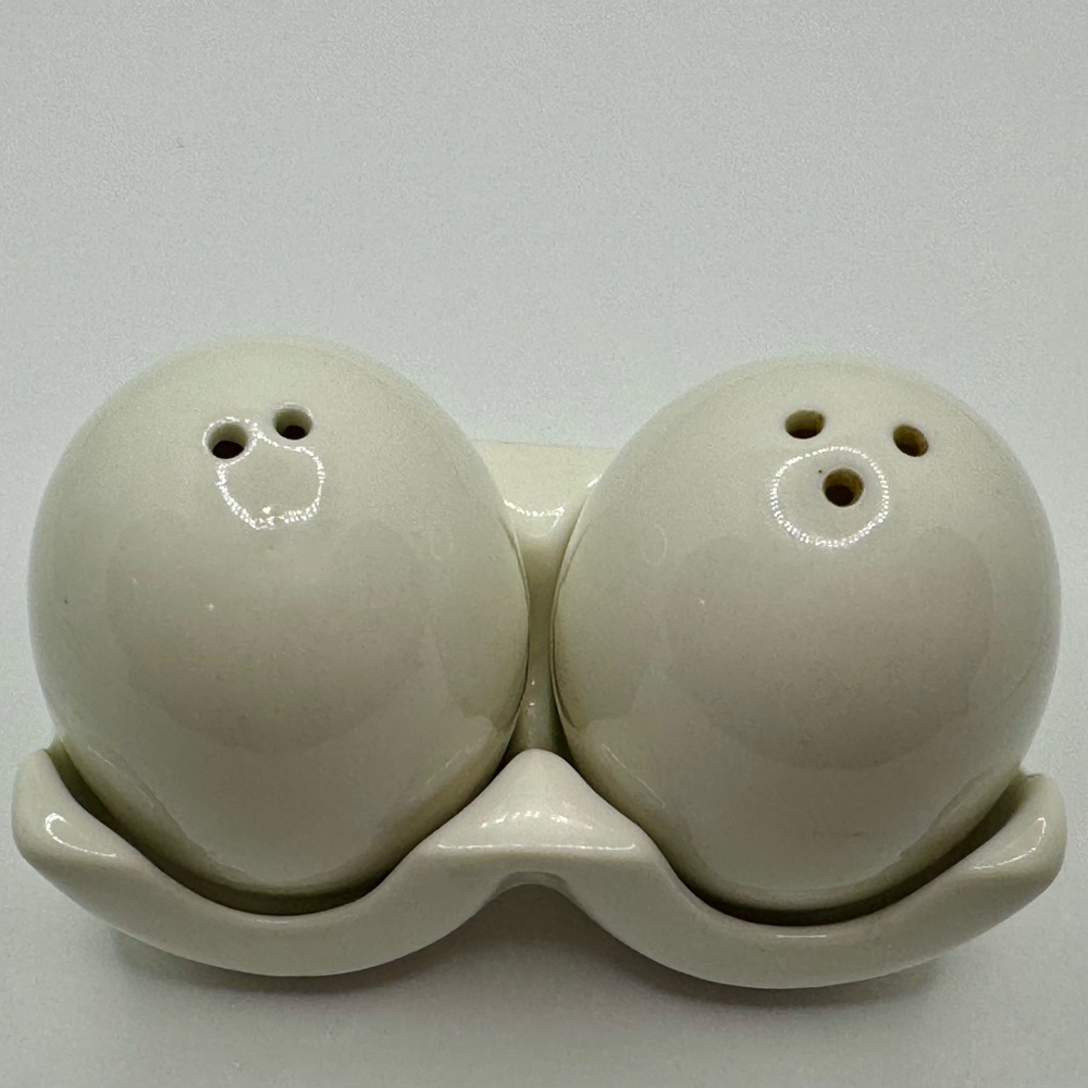 Cream Ceramic Salt and Pepper Shakers